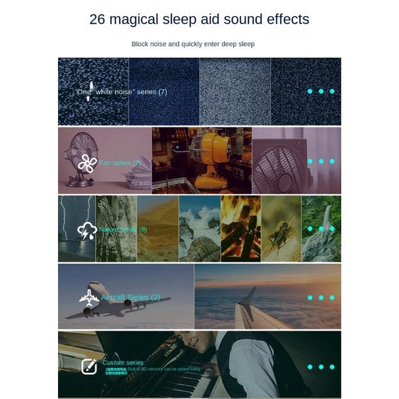 ❤️2 in 1 White Noise Therapy Sound Bluetooth Machine baby Sleep Aid 1200mAH Battery Bass Diaphragm 3D Stereo soothing❤️